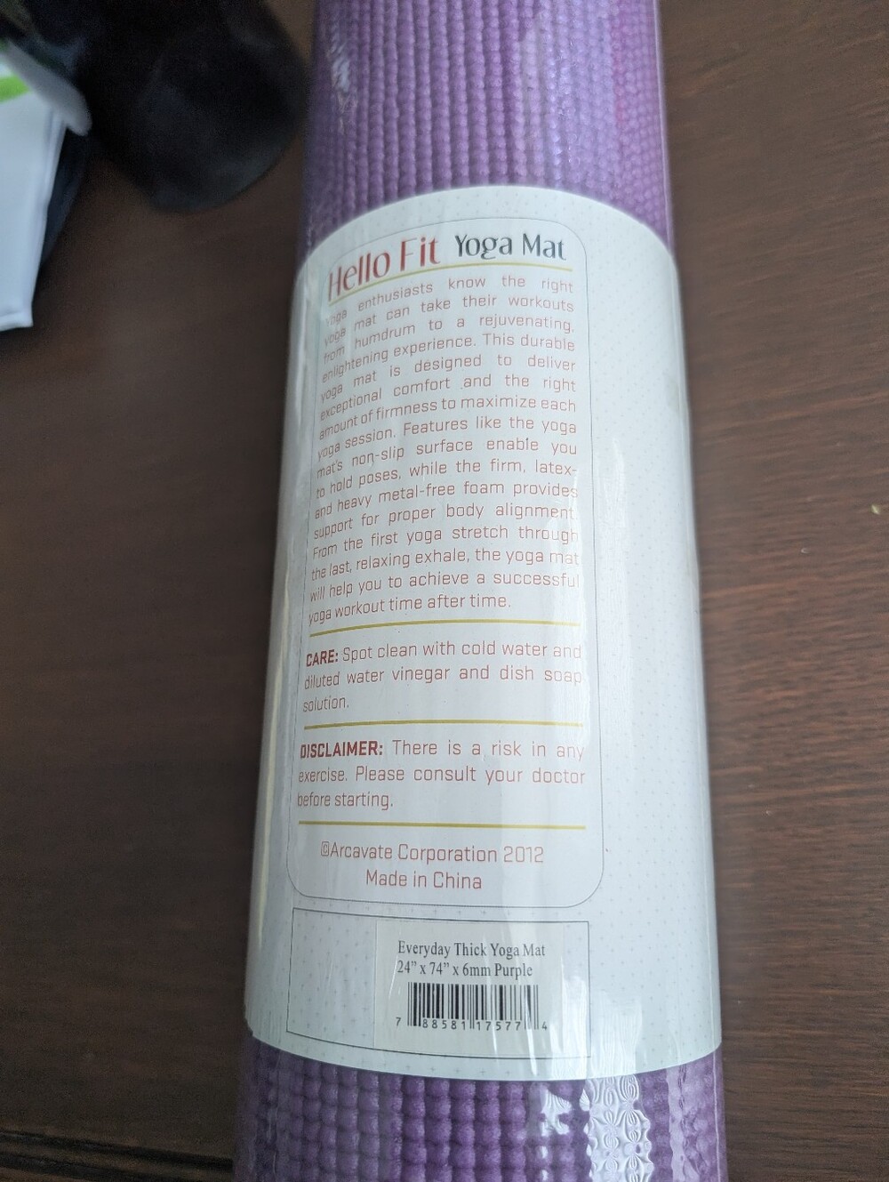 Purple Yoga Mat - Thick Non-Slip Exercise Mat